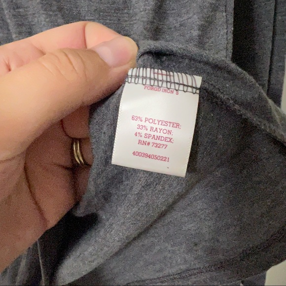 Gray Lace Up Long Sleeve Top small - Picture 4 of 5